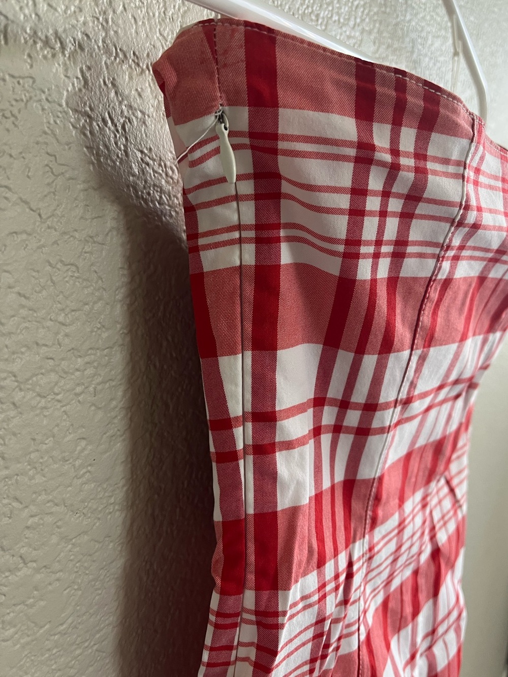 Very Rare Moschino Plaid Strapless Dress - Picture 6 of 8